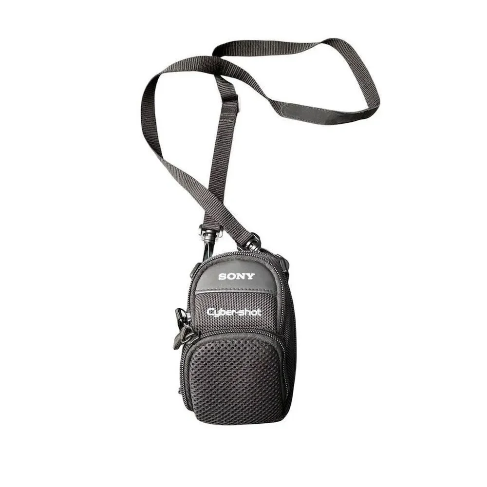 Sony Cyber-shot Camera Case Black Padded with Strap‎ & Compartments